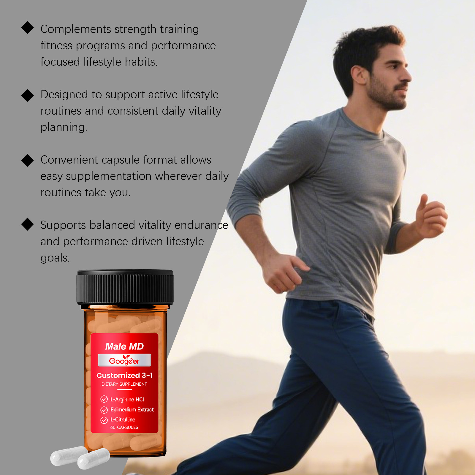GOOGEER Men's Health Capsules  - Nutrition Fitness Supplements avaliação e preço